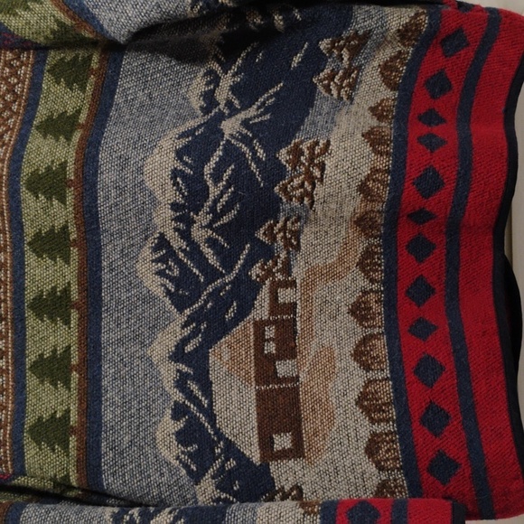 SALE! Sonoma Wool Blend House & Snow Top Mountain Scene Sweater Jacket (X-64) - Picture 10 of 12